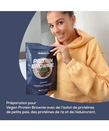 BioTechUSA Vegan Protein Brownie Pastry Mix with Pea Protein Isolate Rice Protein and Sweetener 600g Chocolate - Buy Online on GoSupps.com
