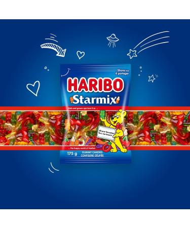 Haribo Starmix Gummy Candy Mix of Fruity Flavours No Artificial Colours - 175g Bag - Buy Online on GoSupps.com