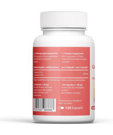 Buy Coenzyme Q10 100mg - 120 Capsules | Premium Herbal Fermentation | Additive-Free | Supports Cell Health - International Shipping Available - Buy Online on GoSupps.com