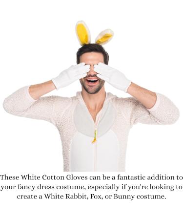 Lizzy White Cotton Gloves Medium for Overnight Moisturising Dry Hand Women and Men Bedtime Sleep Gloves Jewellery & Daily Work Fancy Dress Party Washable Hand Moisturising Gloves - Buy Online on GoSupps.com