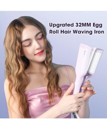 NOVUS 32MM Egg Roll Waving Iron Purple - Professional 2 Barrel Curling Iron - Buy Online on GoSupps.com
