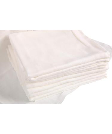 100% Cotton Double Gauze Burp Cloth Prefold Diapers - White 10 Count | 52 x 70cm | Busy Mom - Buy Online on GoSupps.com