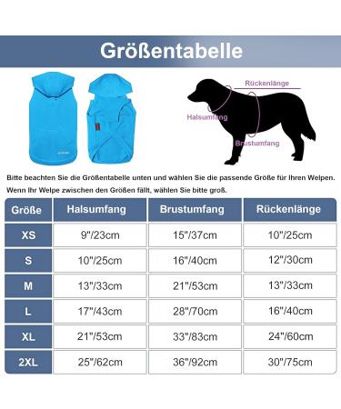 Soft & Breathable Dog Hoodie - Winter Coat for Large Dogs with Hat Bags & Linen Hole | Kickred Light Blue - Buy Online on GoSupps.com
