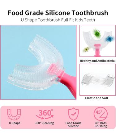 Zuzuxia Kids U-Shaped Silicone Toothbrush for Baby and Toddler - Soft and Food Grade - 360 Degree Cleaning - Buy Online on GoSupps.com