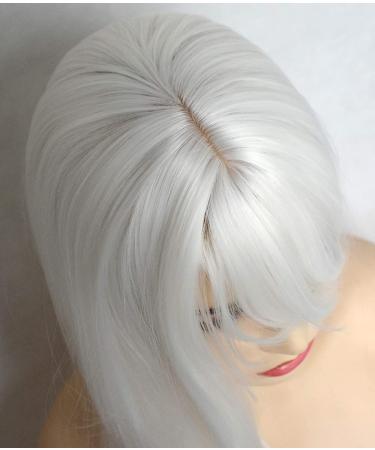 BLUPLE 22 Platinum White Synthetic Hair Wig for Cosplay Daily Wear - No Lace Straight None-Lace Wig #1001 - Buy Online on GoSupps.com