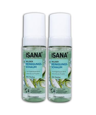 ISANA Lot de 2 mousses nettoyantes douces 2 x 150 ml