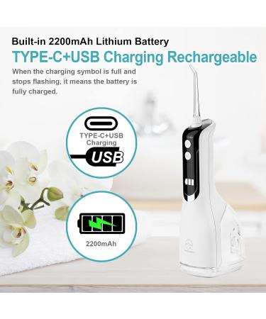 Buy Cordless Water Flosser - IPX7 Portable Oral Irrigator with LED Display 5 Modes & 4 Jet Tips | USB Rechargeable Teeth Cleaner for Home & Travel - Buy Online on GoSupps.com