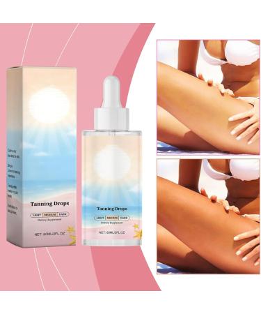 G n rique Tanning Drops 60ml Face and Body Liquid Tanner Brightening Moisturizing Formula Custom Glow Solution Ideal for Arms Legs Back Perfect Women Men Beach Days Travel Use - Buy Online on GoSupps.com