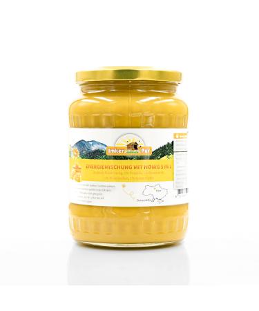 Beekeeping track energy mix with honey 1 kg mountain blossom honey with flower pollen propolis bee bread and jelly royale (1%each) a real power booster