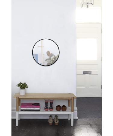 Umbra Hub Round Wall Mirror 24-Inch Black Rubber Frame | Modern Decor for Entryways, Washrooms, Living Rooms | Stylish Home Accent - Buy Online on GoSupps.com