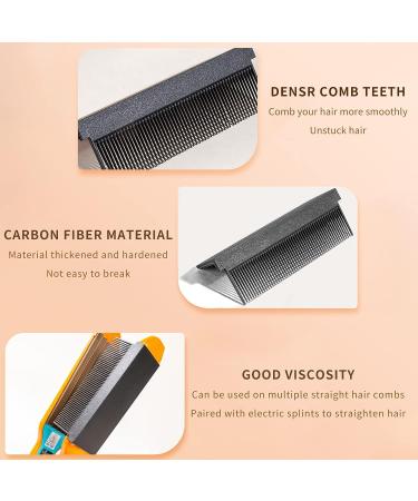 Barber Straightening Comb Attachment for Flat Iron - Professional Styling Tool for Low and High Temperature Hair Straightening - Black - Buy Online on GoSupps.com