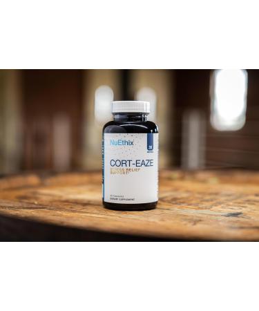 NuEthix Formulations Cort-Eaze - Cortisol Supplement - Health Support Supplement with Ashwagandha L-Theanine & Rhodiola Rosea - Relaxation and Deep Sleep 60 Capsules 30 Servings - Buy Online on GoSupps.com