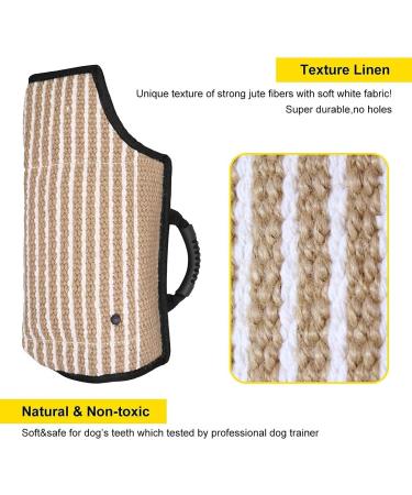 Dog Bite Sleeve Training Protection Bite Protection Sleeve Soft Jute Cover for Bite Protection Sleeves Handmade with a Handle for Dog Training- Black - Buy Online on GoSupps.com