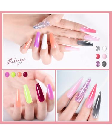 Poly Nail Gel Kit - 10 Colors Quick Builder Extension with Temperatures Change Rhinestones - Complete Poly Gel Starter Kit for DIY Manicure - Mother's Day Gift - Buy Online on GoSupps.com