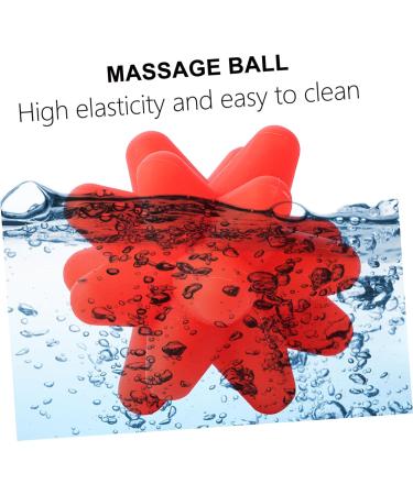 Frcolor 3-Stars Fitness Ball Set | Muscle Massage Gear - Portable Foot Massager & Massage Roller (3PCS Red 8x8cm) - Buy Online on GoSupps.com
