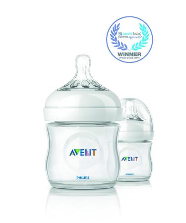 Philips AVENT BPA Free Natural Polypropylene Bottle 4oz 2 Pack - Clear - Buy Online on GoSupps.com