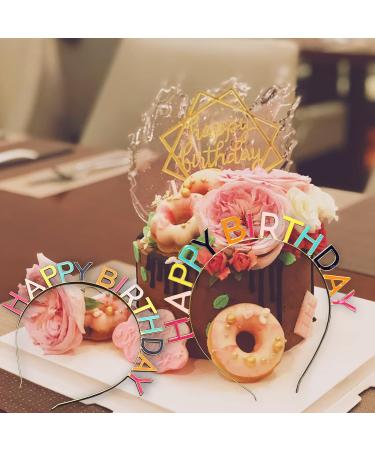 Zuqabio 2 Pack Happy Birthday Crowns for Women and Girls - Colorful Birthday Headbands and Hair Accessories - 'It's My Birthday' Headpiece for Birthday Decorations - Buy Online on GoSupps.com