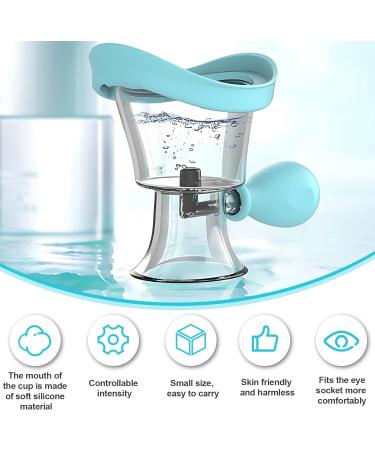 Silicone Eye Wash Cup Kit for Effective Eye Cleansing - Blue - Buy Online on GoSupps.com