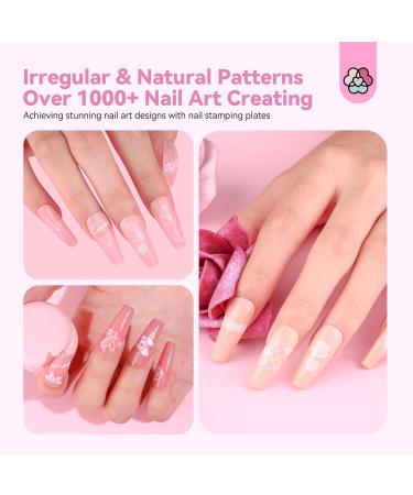 Saviland French Tip Nail Stamp Kit - 4 Reusable Stainless Steel Nail Art Stamps with Patterns | B-4PCs Nail Art Stamping Set for Perfect Manicure - Buy Online on GoSupps.com