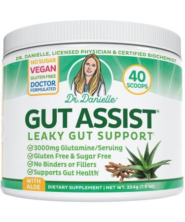 Gut Assist - Leaky Gut Repair Supplement Powder - Glutamine, Arabinogalactan, Licorice Root - Supports IBS, Heartburn, Bloating, Gas, Constipation, SIBO from Doctor Danielle Gut Assist Drink Mix