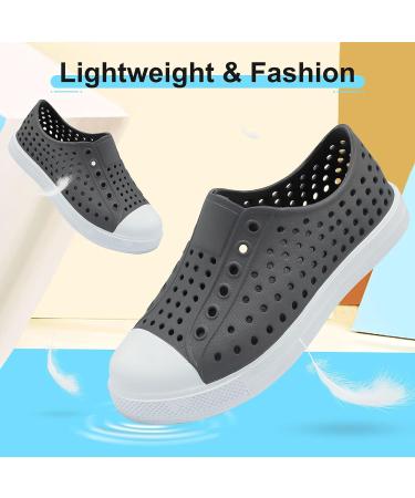 QLZ Kids Water Shoes - Slip-on Anti-Slip Beach Sandals for Boys & Girls - Lightweight & Quick Dry - Grey - Sizes Toddler to Big Kid - Buy Online on GoSupps.com