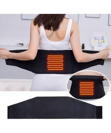 USB Heated Lumbar Belt for Men & Women - Thickened 5V Waist Support - NDH182 (Black One Size) - Stay Warm & Comfortable - Buy Online on GoSupps.com