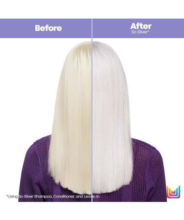 So Silver Purple Shampoo & Conditioner Set - 33.8 Fl Oz | Neutralizes Yellow Tones, Nourishes Hair | Blonde, Grey, Platinum, Bleached Hair | Color Treated | Packaging May Vary - Buy Online on GoSupps.com