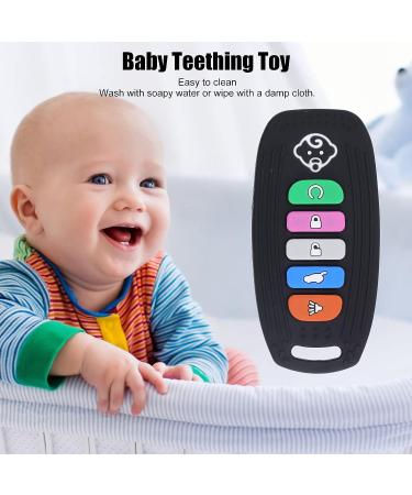 Flexible Silicone Car Remote Control Teether | Safe Baby Teething Toy for Gum - Black - Buy Online on GoSupps.com