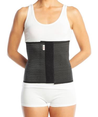 ArmoLine XXL Black Abdominal Binder Post Pregnancy Belly Wrap - Postpartum & Post-op Support - Buy Online on GoSupps.com