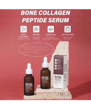 Bone collagen peptide serum collagen hydrolyzate per serving facial serum antiwrinkle antiaging skin serum white facial skin reduced pores 30 ml x 2 facial hydration - Buy Online on GoSupps.com