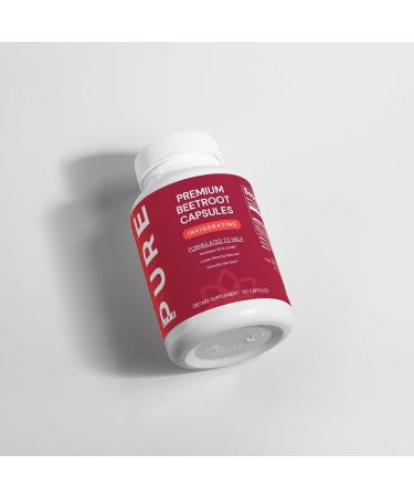 PURE LIFE Premium Beet Root Capsules (Invigorating) 60 Capsules Supports Nitric Oxide Blood Pressure & Liver Detox Organic Beetroot Supplement No Artificial Additives - Buy Online on GoSupps.com