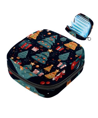 MUOOUM Christmas gingerbread pattern ladies bandage storage bag portable period bag for women teenage girls menstrual cup pocket silent pad holder color 3 4.7x6.6