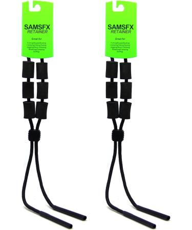 SAMSFX 2PCS Floating Eyeglasses Strap with Foam Adjustable Sports Sunglass/Eyeglass/Glasses Chain Retainer Neck Cord for Swimming Water Rafting Drift Outdoor Fishing Boating  Black - Buy Online on GoSupps.com