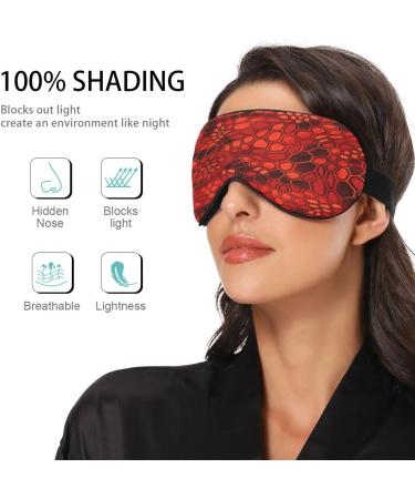Light Blocking Red Camouflage Sleep Mask | Adjustable Soft Eye Cover for Men & Women | Perfect for Travel & Naps - Buy Online on GoSupps.com