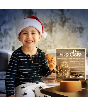 Son Gifts - Son Gifts from Mum Night Light Touching Words Engraved Birthday Gifts for Son Idea Birthday Christmas Gifts for Son Graduation Gifts for Son(High-Quality) - Buy Online on GoSupps.com