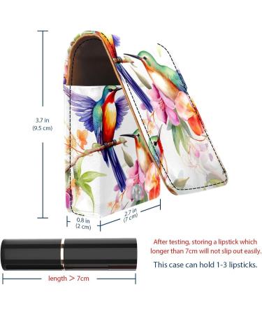 Travel Lipstick Organizer Case | Portable Makeup Bag with Mirror | Flowers & Birds Design - Shop Now - Buy Online on GoSupps.com