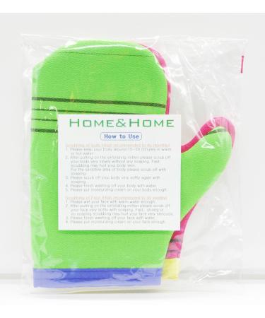 Korean Body Exfoliating Gloves Mitt Set - Green & Red | Home&Home - Buy Online on GoSupps.com