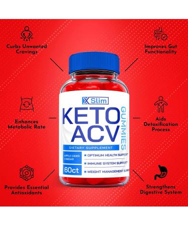 X Slim Keto Gummies with ACV & Vitamin B12 - Official Vegan Formula for Weight Loss (60 Gummies) - Buy Online on GoSupps.com