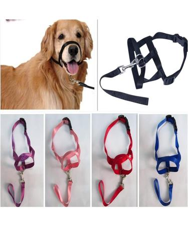 Universal Selected Harness Adjustable Muzzle Dog Halter Leader Belt Dog Collar Head Collar No Pull Bite Straps Training Leash Leader (Color : Purple Size : XL) - Buy Online on GoSupps.com