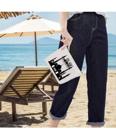 Levlo Islam Allah Cosmetic Bag - Islamic Religious Gift for Women & Girls | Zippered Makeup Bag - 'Islam is My Deen Jannah is My Dream' - Buy Online on GoSupps.com