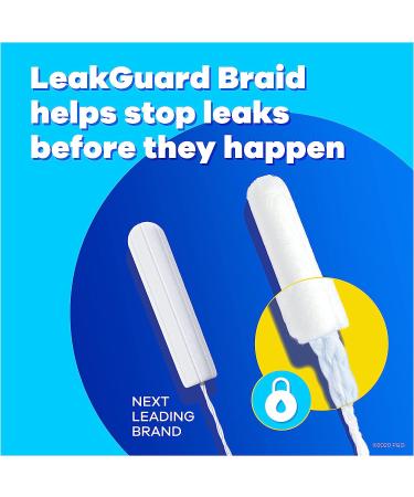 Tampax Pearl Tampons Multipack - 47 Count, Light/Regular/Super Absorbency, Leakguard Braid, Unscented - Buy Online on GoSupps.com