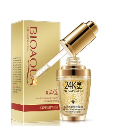 BIOAQUA 24K Gold Essence Anti-Aging Mask Collagen Skin Face Hyaluronic Acid Natural Extract 30ml