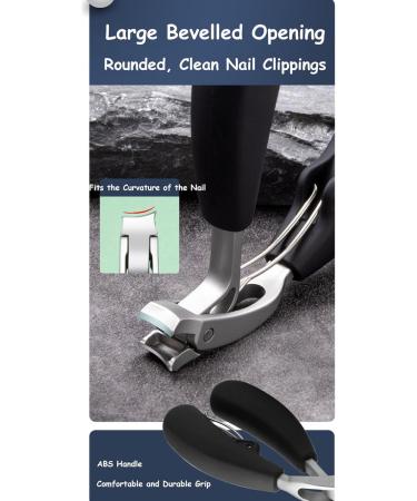 Dinghoale Nail Clippers Toenail Clippers for Thick Nails with Soft Grip Stainless Steel Nail Clippers Thick Nails Toe Nail Clipper Professional Toenail Clipper for Men Women Senior - Buy Online on GoSupps.com
