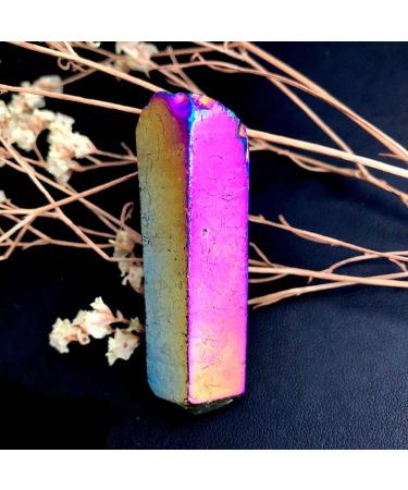 5pcs Blue Titanium Aura Quartz Crystal Stone Electroplated Crystal Cluster Seed Decoration Natural Stones and Minerals - Stones - - (Color: Rainbow Size: 3-6cm) - Buy Online on GoSupps.com