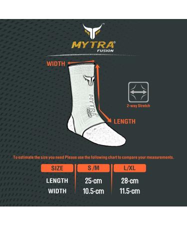 Mytra Muay Thai Ankle Support | Kickboxing Ankle Sprain Relief Brace | Elasticated Black S/M - Buy Online on GoSupps.com