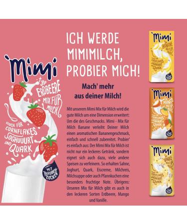 Fraix Mimi Milmix Strawberry Drink Powder 12 x 400 g - Storage Pack - Milk Soluble Powder with Strawberry Flavor - Hot and C - Buy Online on GoSupps.com