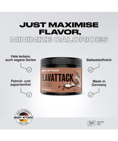 Body Attack Flavattack White Chocolate Coconut 250g - Gluten-Free Flavor Powder for Hot & Cold Beverages & Baking - Aspartame & Palm Oil Free - Made in Germany - Buy Online on GoSupps.com