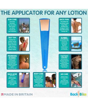 Made in Britain 2 Pack Effortless Application Lotion with BackBliss Easy Reach Back Lotion Applicator for Men and Women - Clear/Blue - Buy Online on GoSupps.com