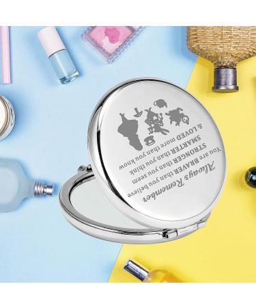 Alice Fairy Tale Pocket Mirror - Always Remember You are Braver, Stronger, Smarter - Compact Makeup Mirror for Women, Girls, Teenagers - Buy Online on GoSupps.com