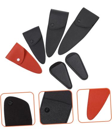Frcolor Hairdressing Scissors Leather Case - Stylish Pocket Storage Bag for Hair Scissors - PVC Shear Box 20x7.5cm in Black & Brown - Buy Online on GoSupps.com